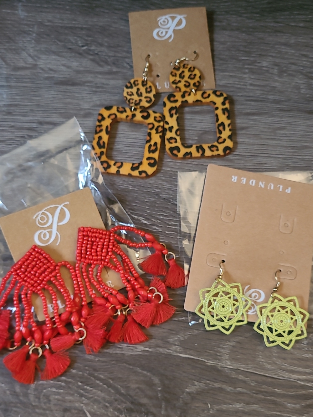 Plunder 3 Pairs of Earrings